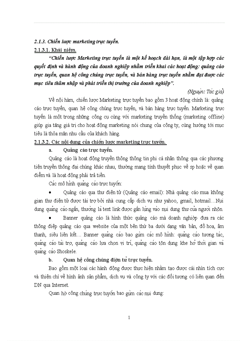 image for page Hoa ch đi nh chiê n lươ c Marketing trư c tuyê n cu a Công ty Di ch thuâ t va Đa o ta o ngoa i ngư Ha Nô i