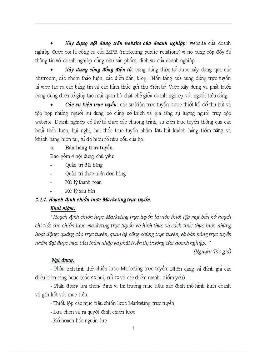 image for page Hoa ch đi nh chiê n lươ c Marketing trư c tuyê n cu a Công ty Di ch thuâ t va Đa o ta o ngoa i ngư Ha Nô i