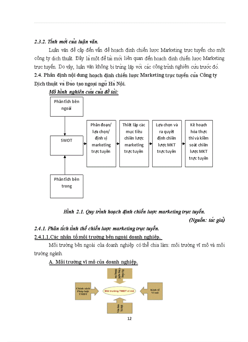 image for page Hoa ch đi nh chiê n lươ c Marketing trư c tuyê n cu a Công ty Di ch thuâ t va Đa o ta o ngoa i ngư Ha Nô i