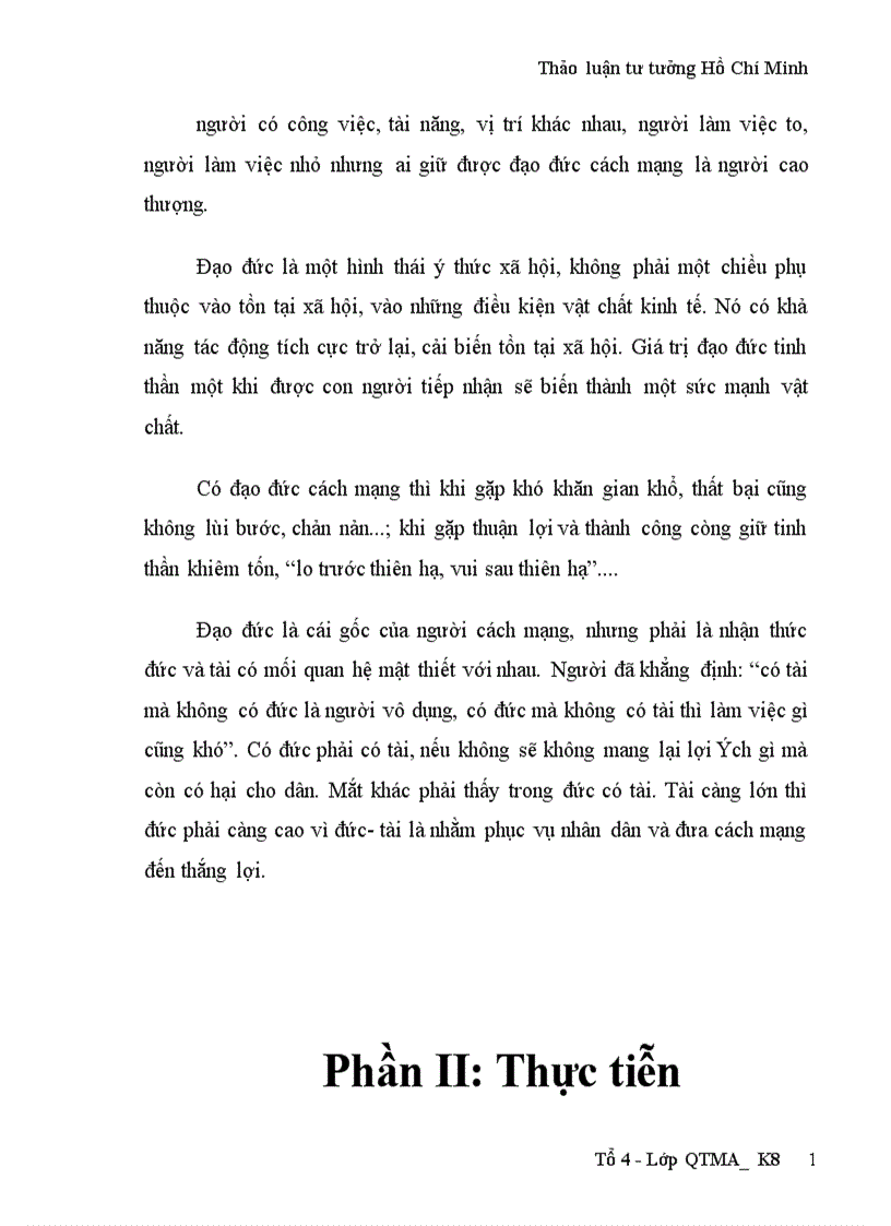 image for page Vị trí vai trò đạo đức trong tư tưởng HCM và liên hệ thực tiễn
