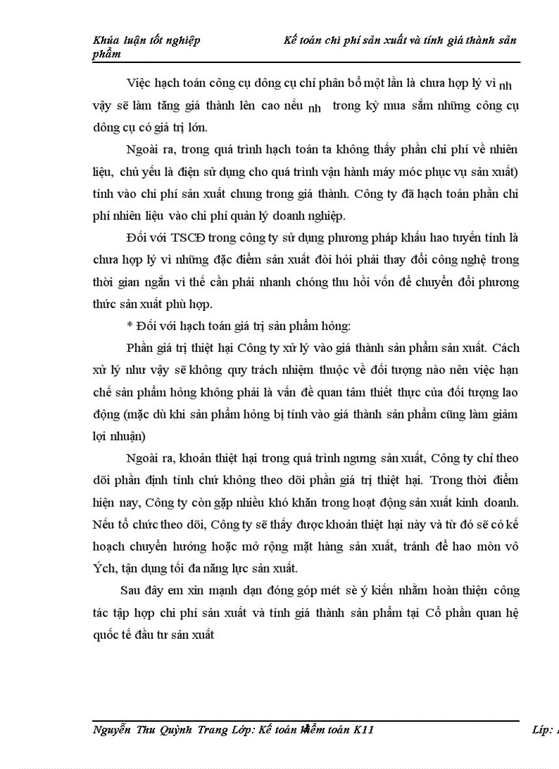 image for page Kế toán chi phí sản xuất và tính giá thành sản phẩm tại Công ty cổ phần Quan hệ quốc tế đầu tư sản xuất 1