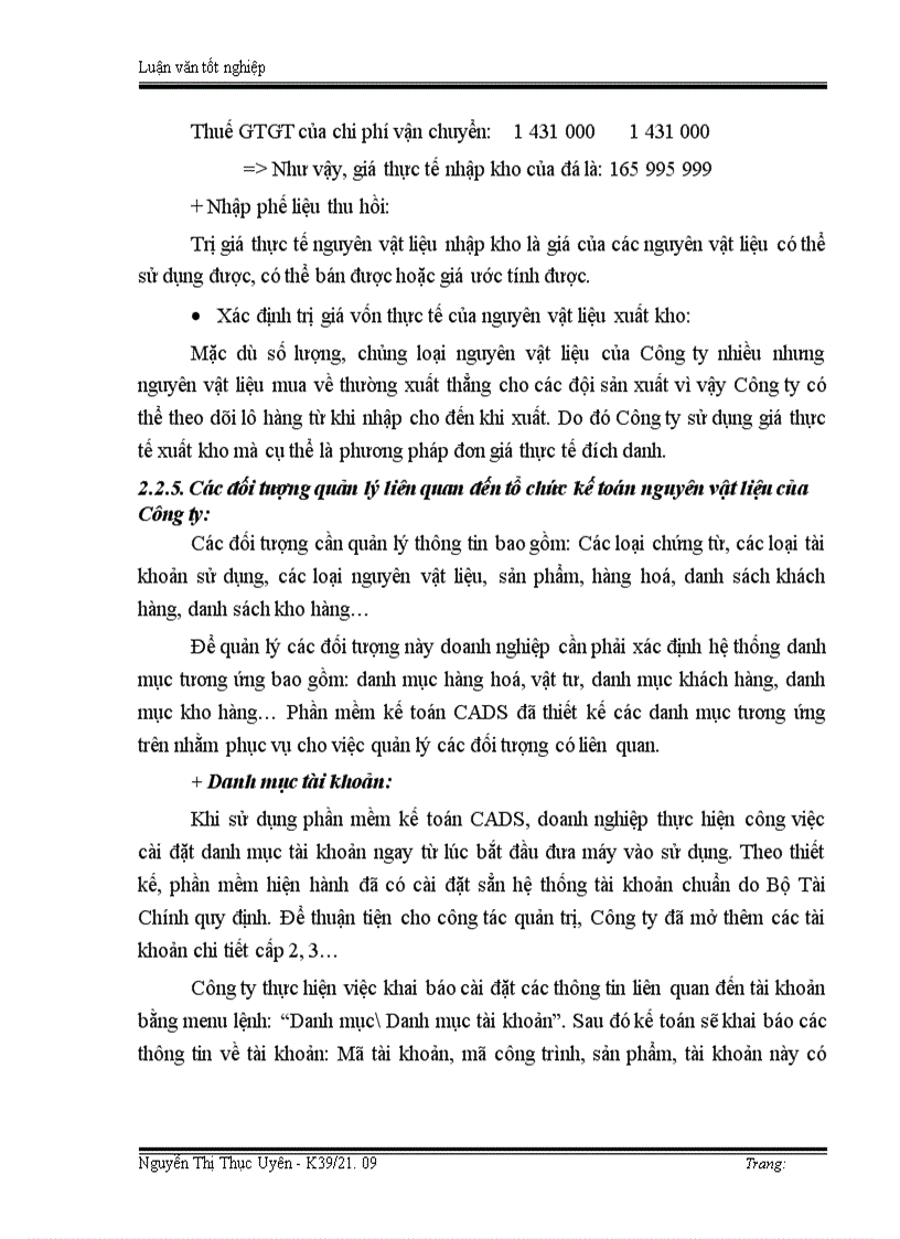 image for page Tổ chức công tác kế toán nguyên vật liệu ở Công ty xây dựng số 8 Thăng Long 1