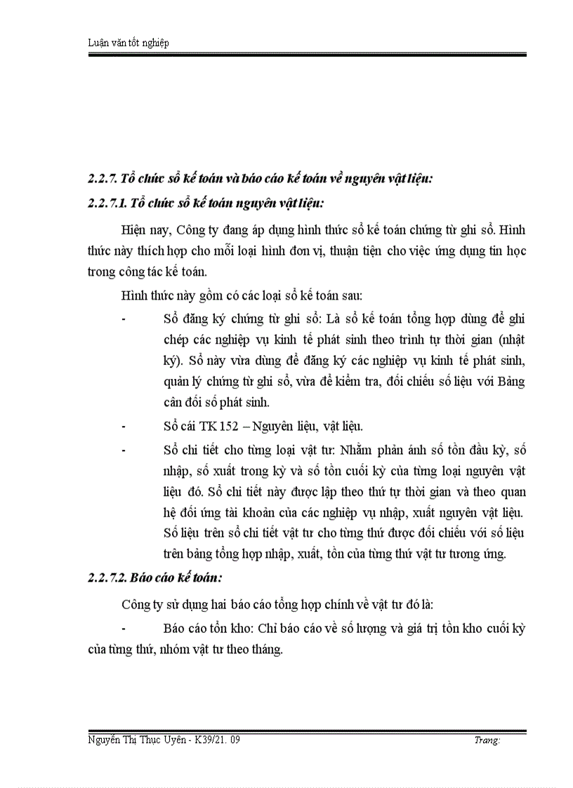 image for page Tổ chức công tác kế toán nguyên vật liệu ở Công ty xây dựng số 8 Thăng Long 1