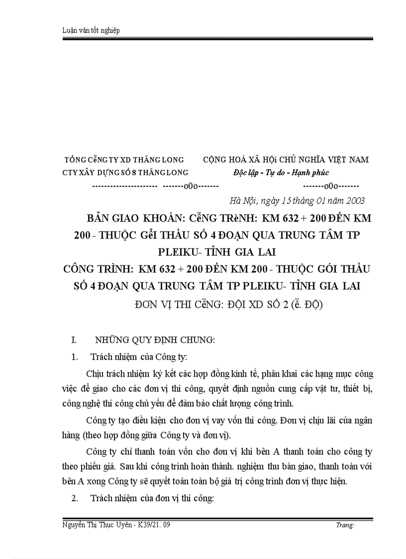 image for page Tổ chức công tác kế toán nguyên vật liệu ở Công ty xây dựng số 8 Thăng Long 1