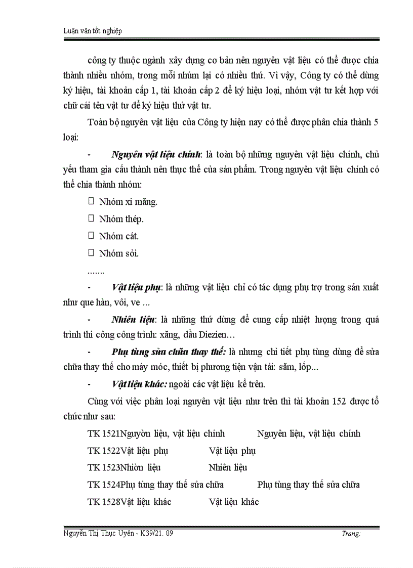 image for page Tổ chức công tác kế toán nguyên vật liệu ở Công ty xây dựng số 8 Thăng Long 1