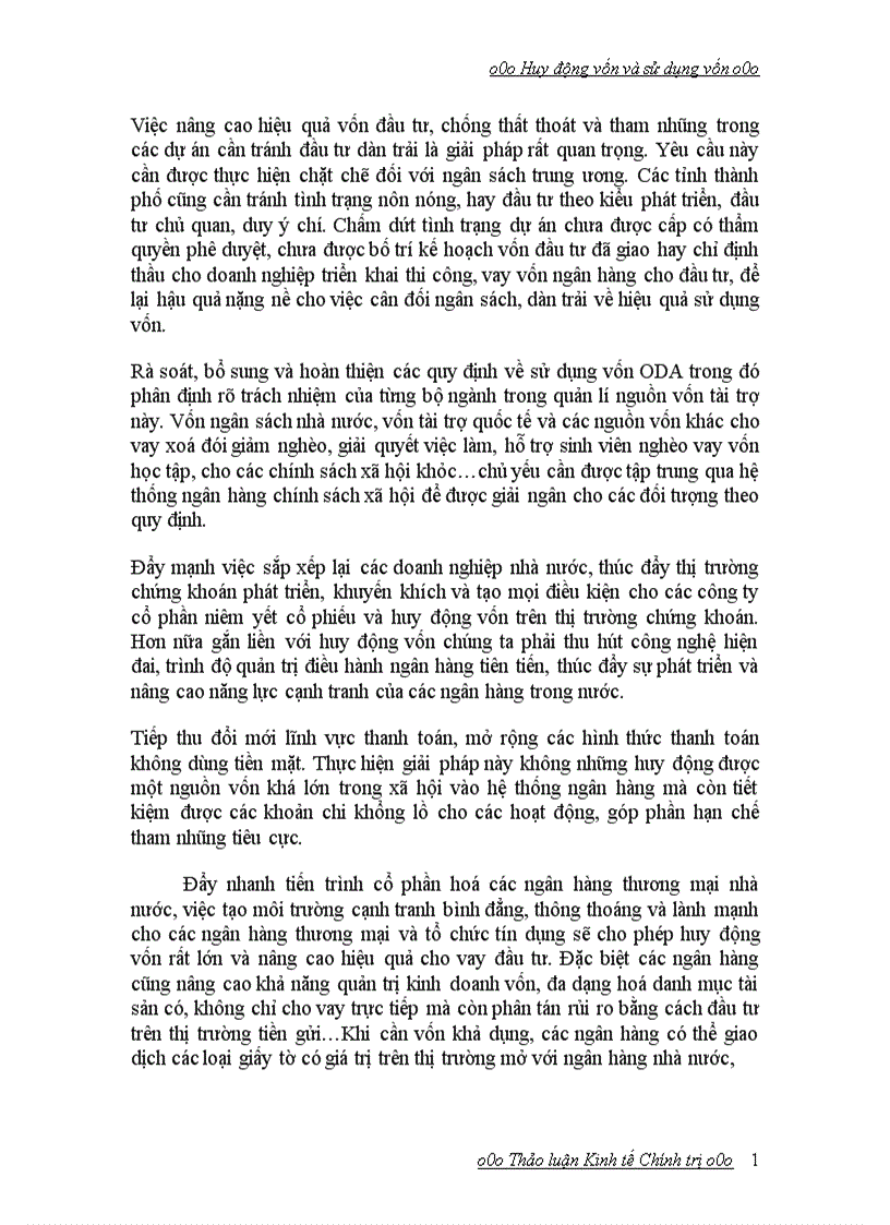 image for page Huy động vốn và sử dụng vốn có hiệu quả trong quá trình CNH HĐH ở nước ta hiện nay