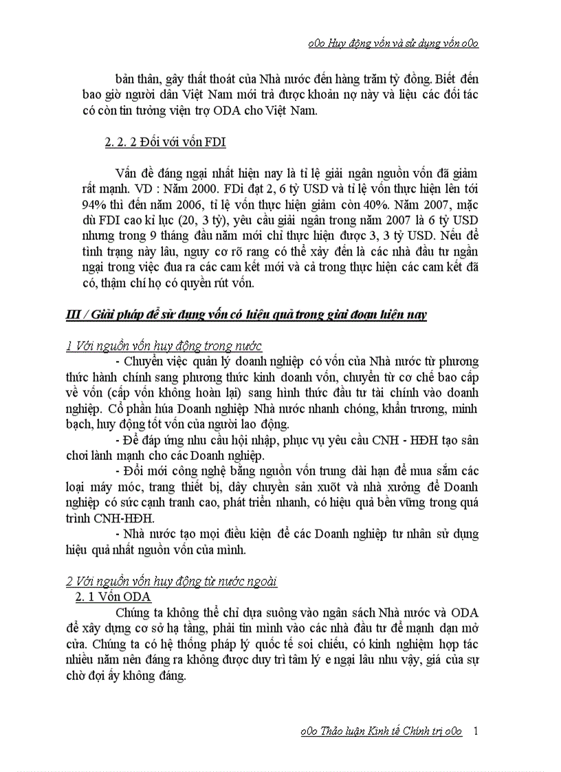 image for page Huy động vốn và sử dụng vốn có hiệu quả trong quá trình CNH HĐH ở nước ta hiện nay