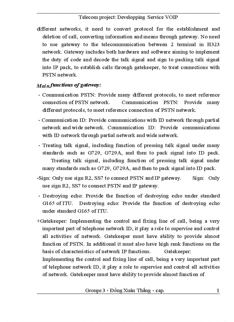 image for page Telecom project Developping Service VOIP