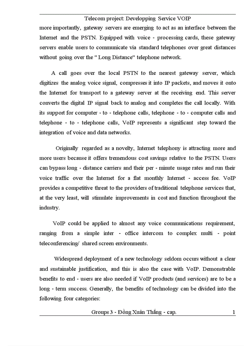 image for page Telecom project Developping Service VOIP