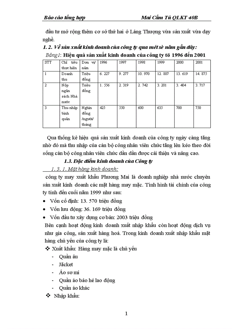 image for page Báo cáo tổng hợp về Công ty may xuất khẩu Phương Mai