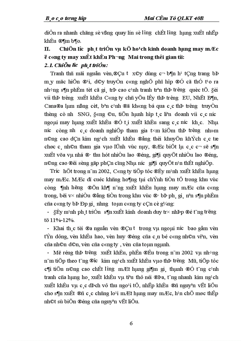 image for page Báo cáo tổng hợp về Công ty may xuất khẩu Phương Mai