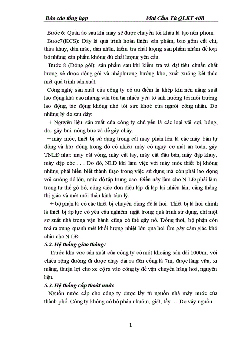 image for page Báo cáo tổng hợp về Công ty may xuất khẩu Phương Mai