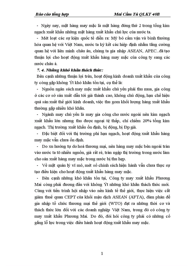 image for page Báo cáo tổng hợp về Công ty may xuất khẩu Phương Mai