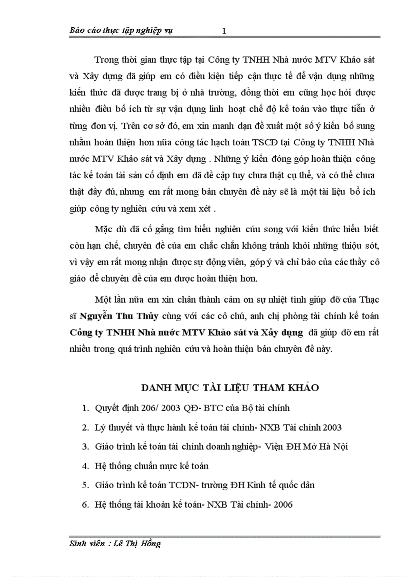 image for page Kế toán tài sản cố định hữu hình tại Công ty TNHH Nhà nước Khảo sát và Xây dựng