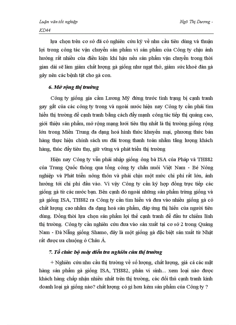 image for page Nghiên cứu tình hình tiêu thụ sản phẩm gà giống thương phẩm tại Công ty giống gia cầm Lương Mỹ Chương mỹ Hà Tây