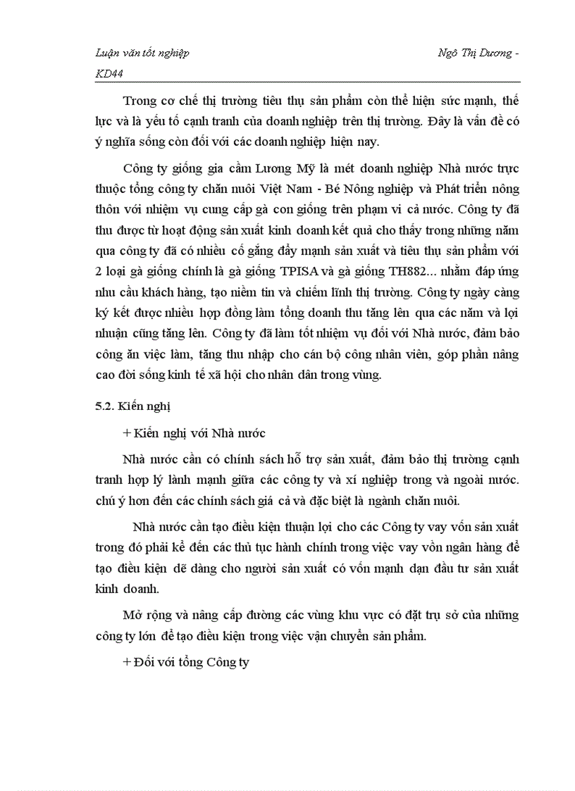 image for page Nghiên cứu tình hình tiêu thụ sản phẩm gà giống thương phẩm tại Công ty giống gia cầm Lương Mỹ Chương mỹ Hà Tây
