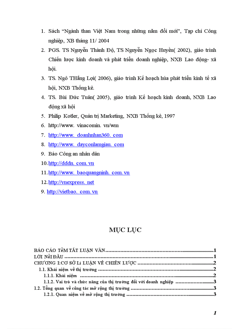 image for page Chiến lược mở rộng thị trường của Công ty kinh doanh than Hà Nội đến năm 2015 1
