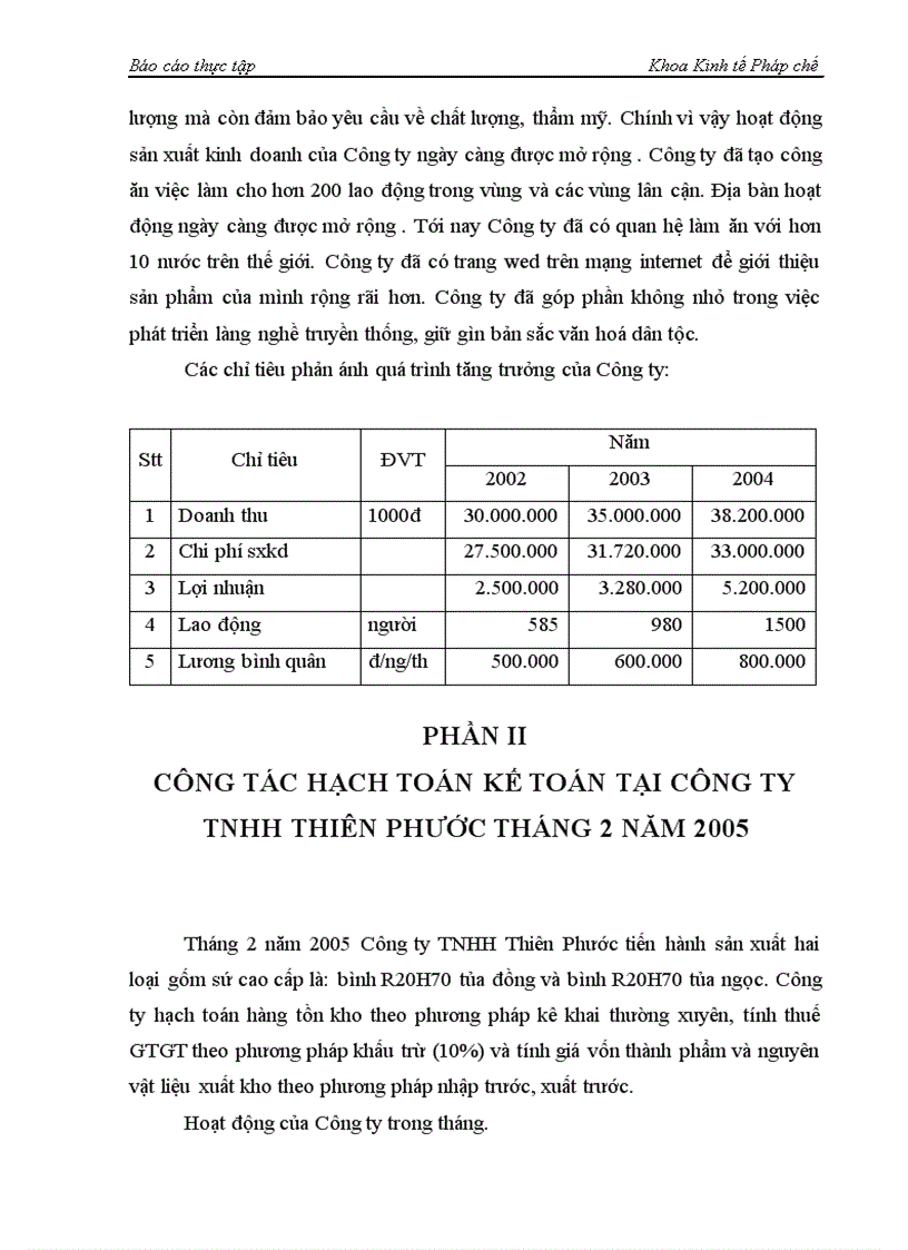 image for page Công tác hạch toán kế toán tại Công ty TNHH Thiên Phước tháng 2 năm 2005