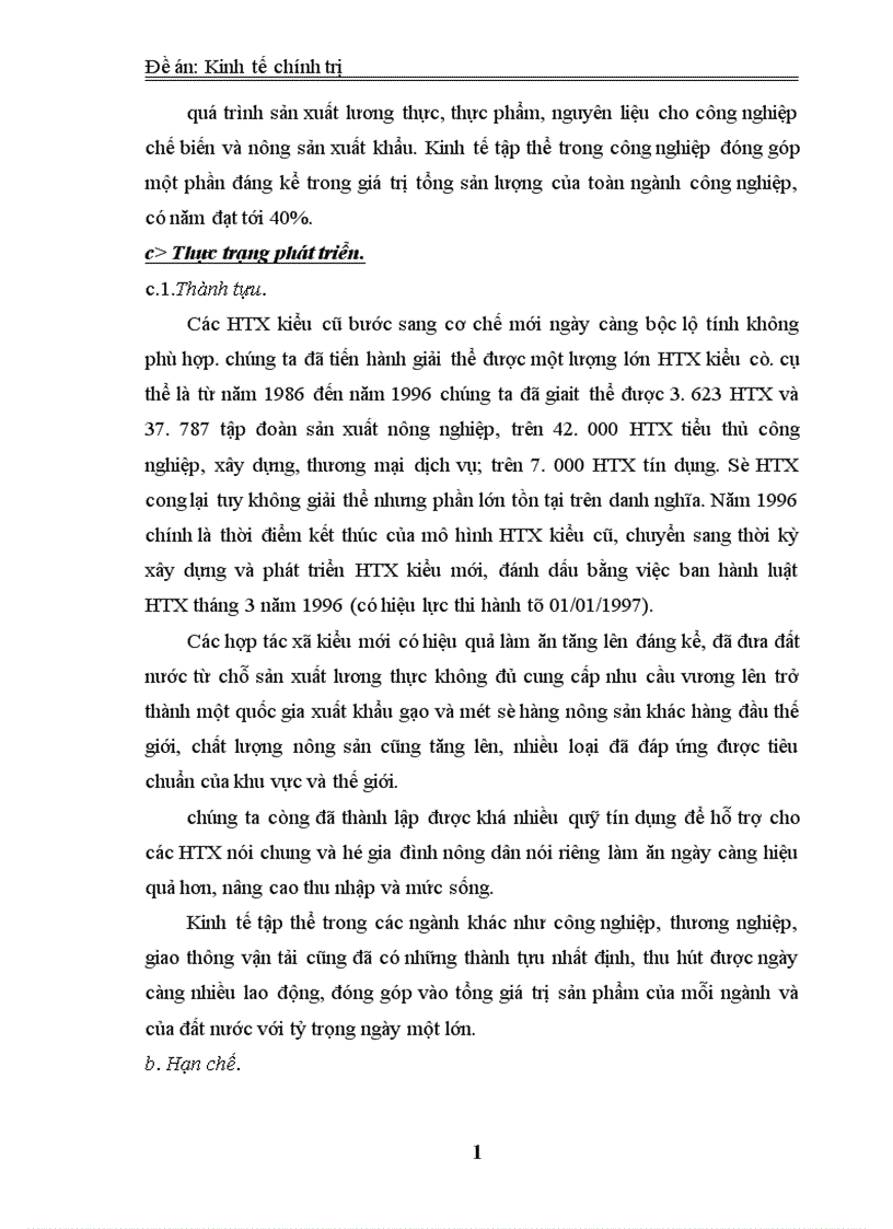 image for page Phân tích cơ cấu kinh tế nhiều thành phần ở nước ta mà Đại hội Đảng IX đã nêu và ích lợi của việc sử dụng nó vào việc phát triển kinh tế xã hội trong thời kỳ quá độ lên CNXH ở Việt Nam