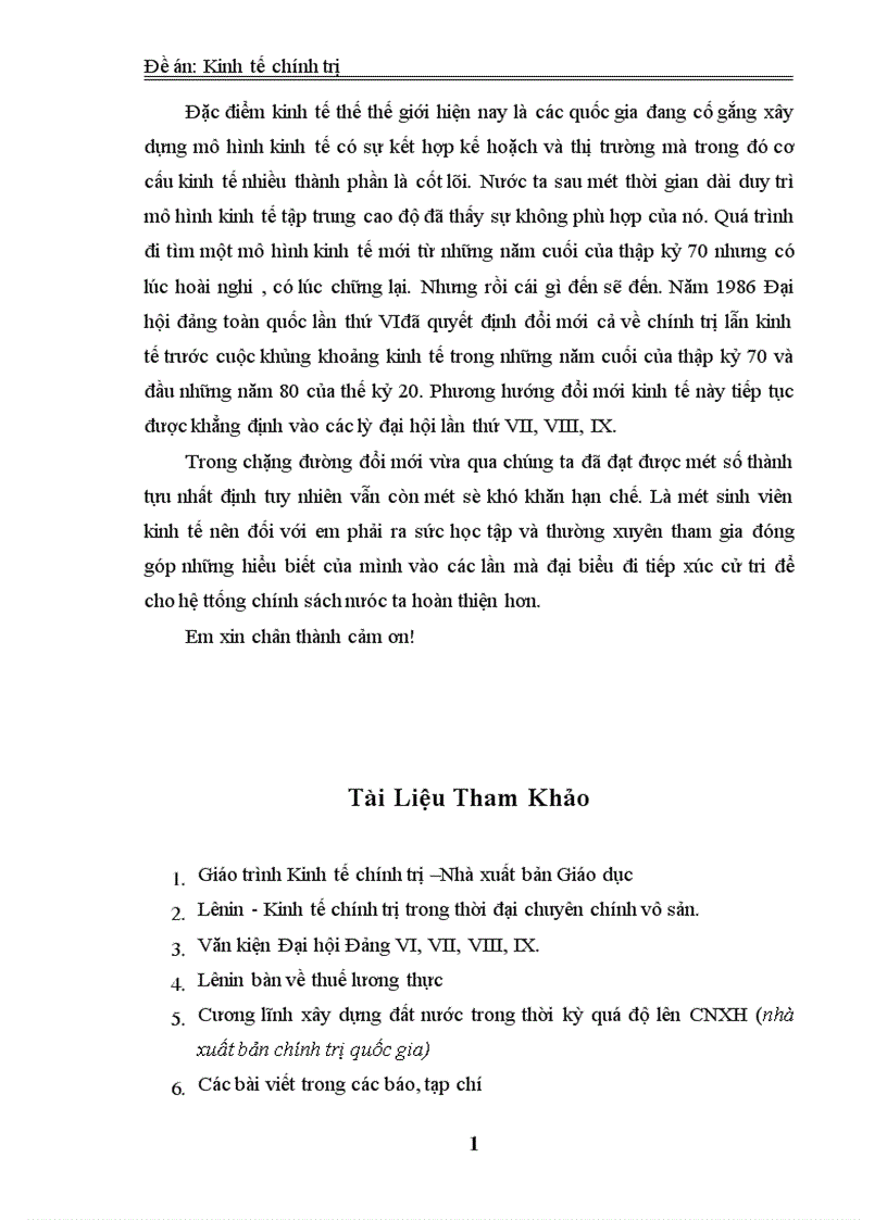 image for page Phân tích cơ cấu kinh tế nhiều thành phần ở nước ta mà Đại hội Đảng IX đã nêu và ích lợi của việc sử dụng nó vào việc phát triển kinh tế xã hội trong thời kỳ quá độ lên CNXH ở Việt Nam