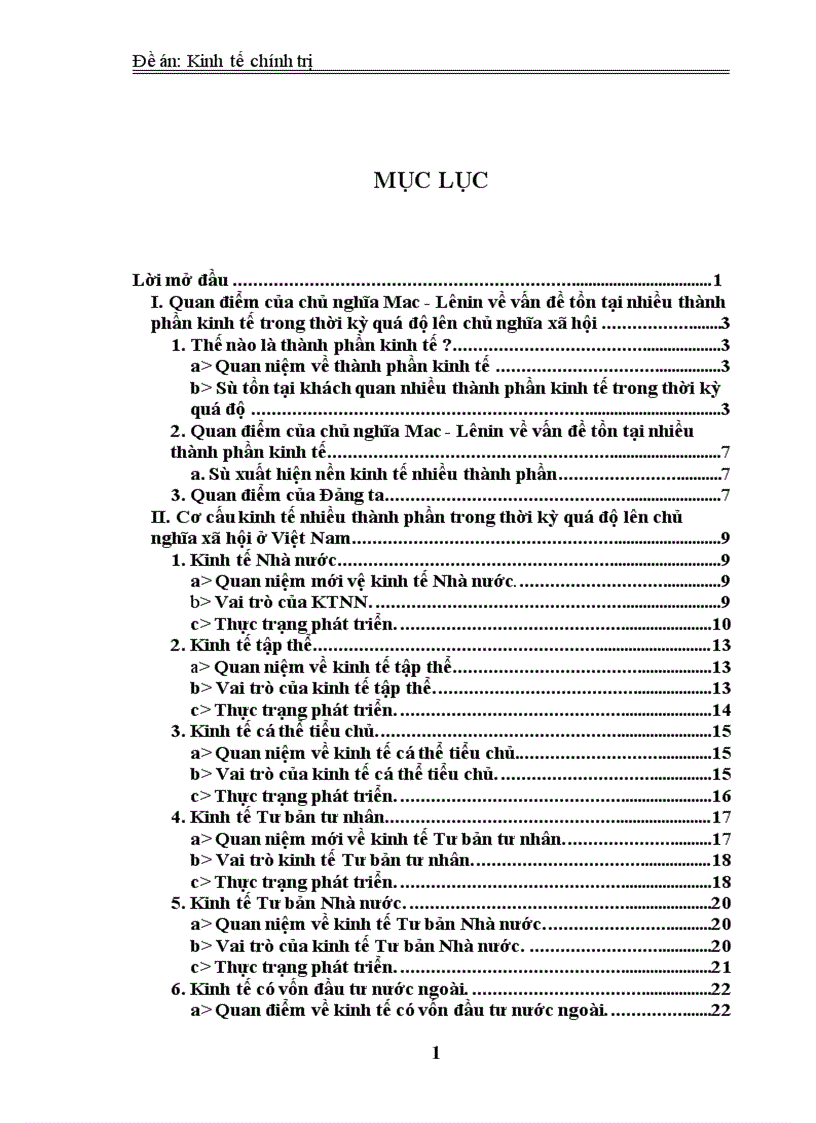 image for page Phân tích cơ cấu kinh tế nhiều thành phần ở nước ta mà Đại hội Đảng IX đã nêu và ích lợi của việc sử dụng nó vào việc phát triển kinh tế xã hội trong thời kỳ quá độ lên CNXH ở Việt Nam