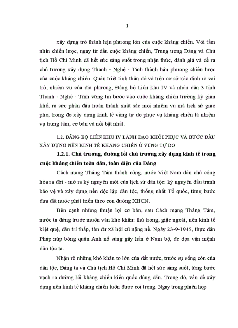 image for page Đảng bộ Liên khu IV lãnh đạo xây dựng kinh tế trong kháng chiến chống thực dân Pháp 1945 1954