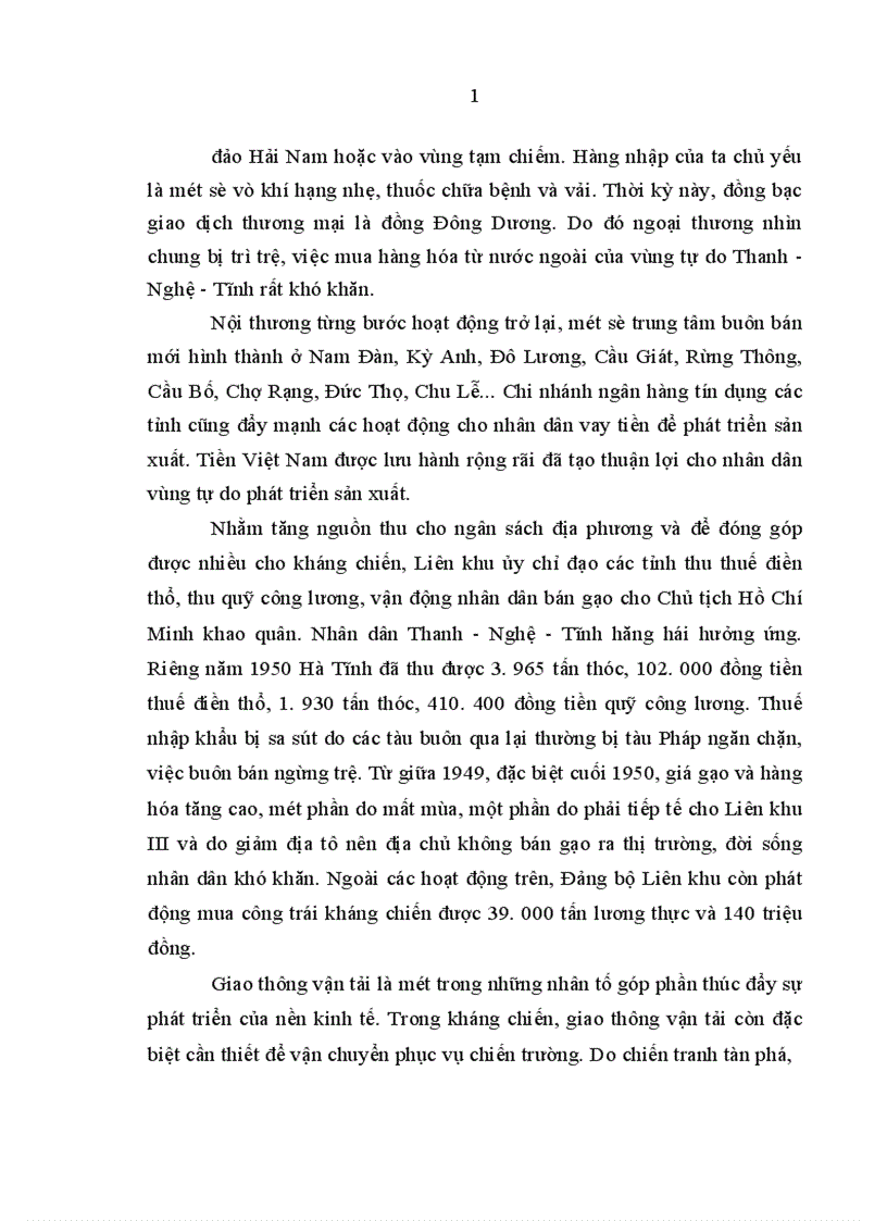 image for page Đảng bộ Liên khu IV lãnh đạo xây dựng kinh tế trong kháng chiến chống thực dân Pháp 1945 1954