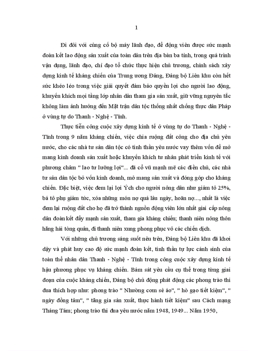 image for page Đảng bộ Liên khu IV lãnh đạo xây dựng kinh tế trong kháng chiến chống thực dân Pháp 1945 1954