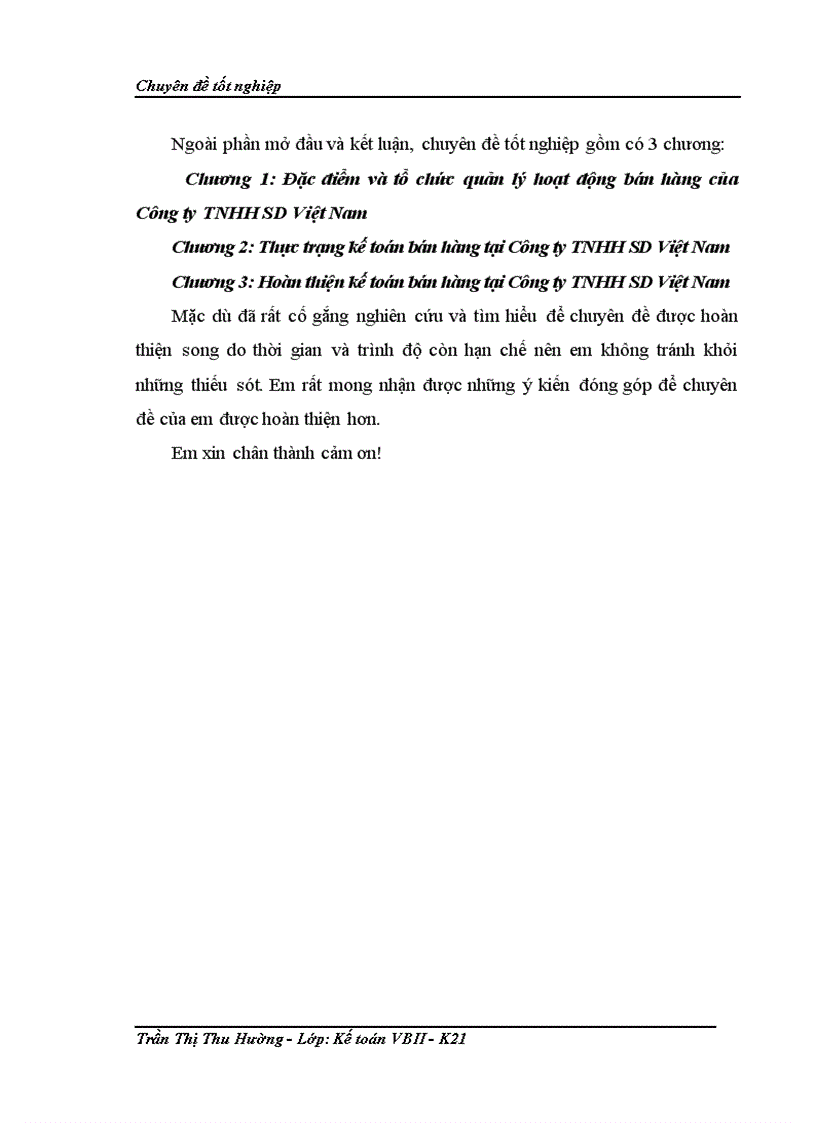 image for page Hoàn thiện kế toán bán hàng tại Công ty TNHH SD Việt Nam 1