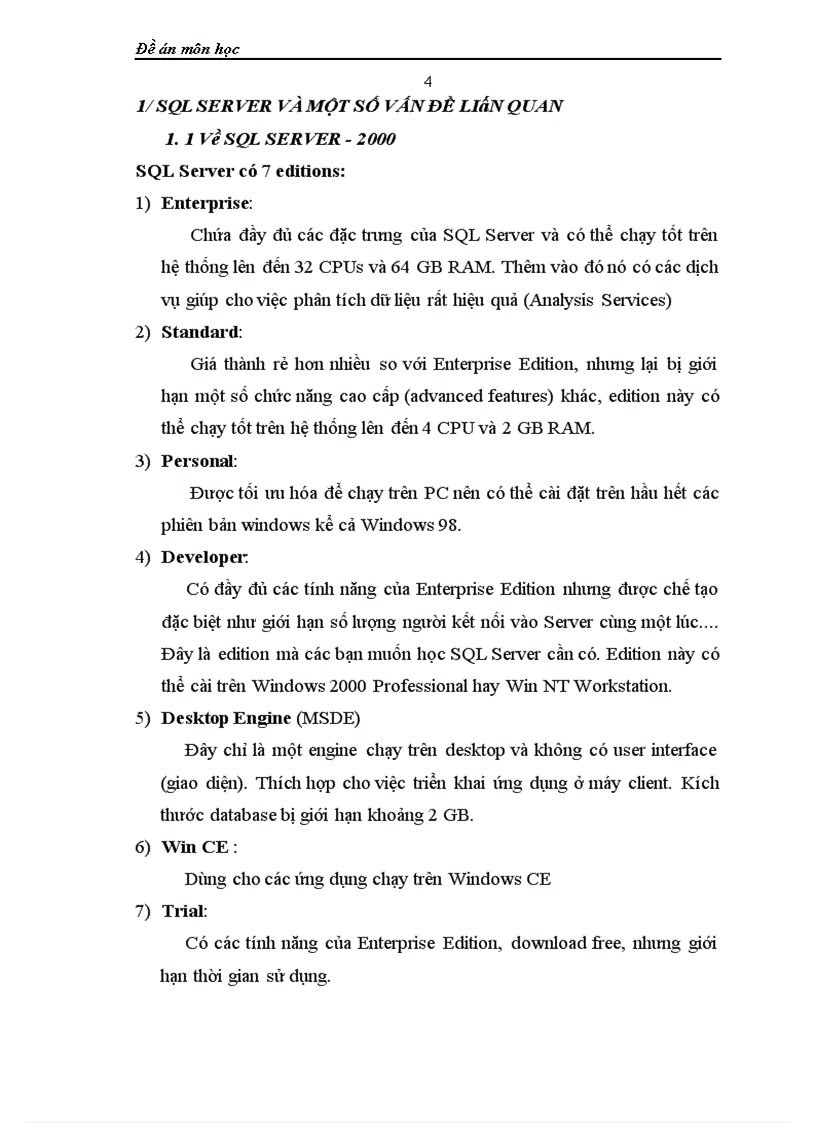 image for page Đề án môn học T QL với thủ tục lưu trữ Stored Procedure và Trigger