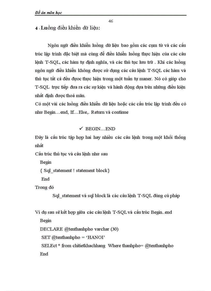 image for page Đề án môn học T QL với thủ tục lưu trữ Stored Procedure và Trigger