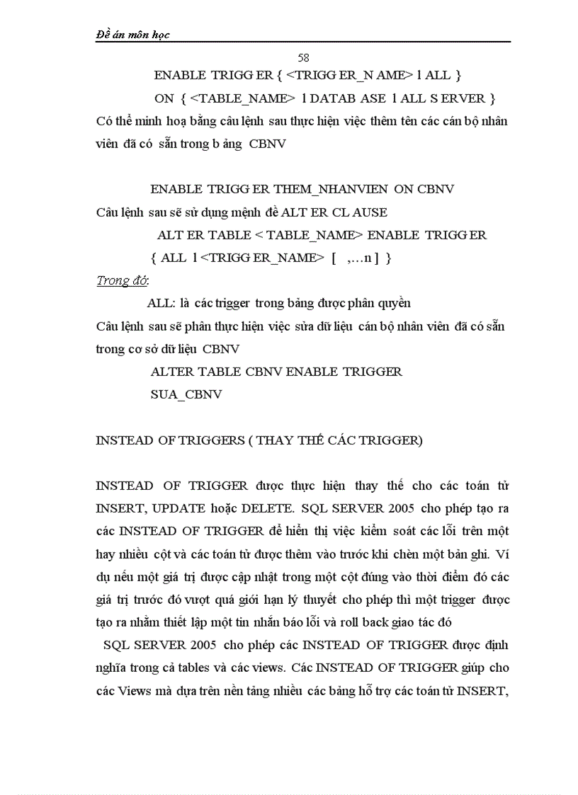 image for page Đề án môn học T QL với thủ tục lưu trữ Stored Procedure và Trigger