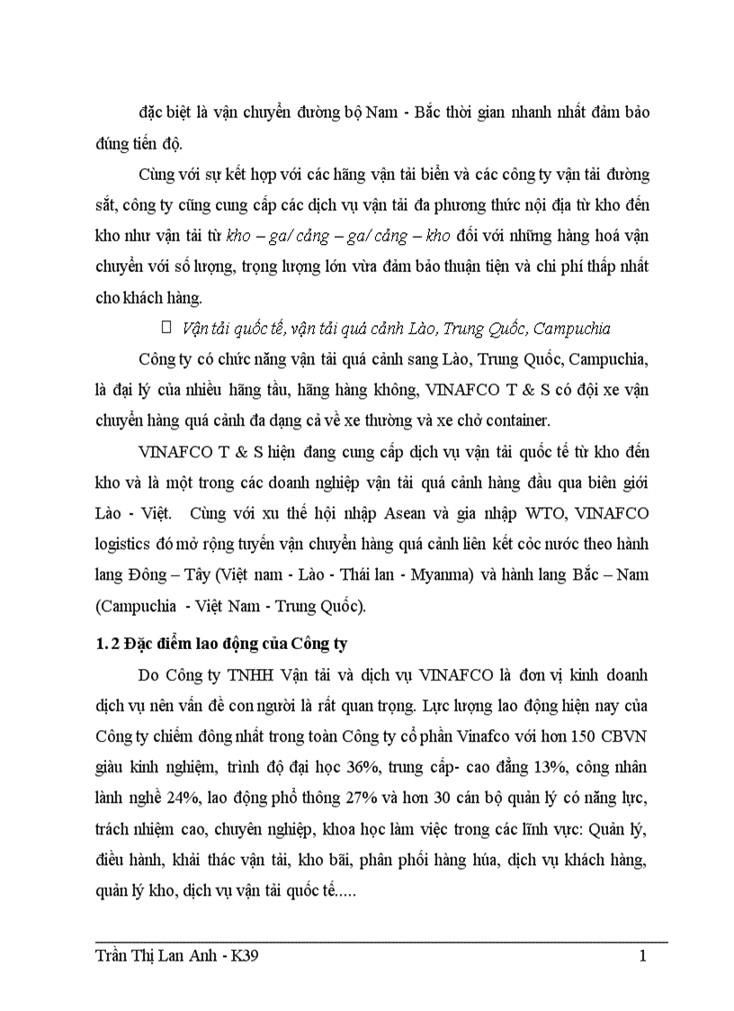 image for page Hoàn thiện công tác tiền lương và các khoản trích theo lương tại Công ty TNHH Vận tải và dịch vụ VINAFCO 1