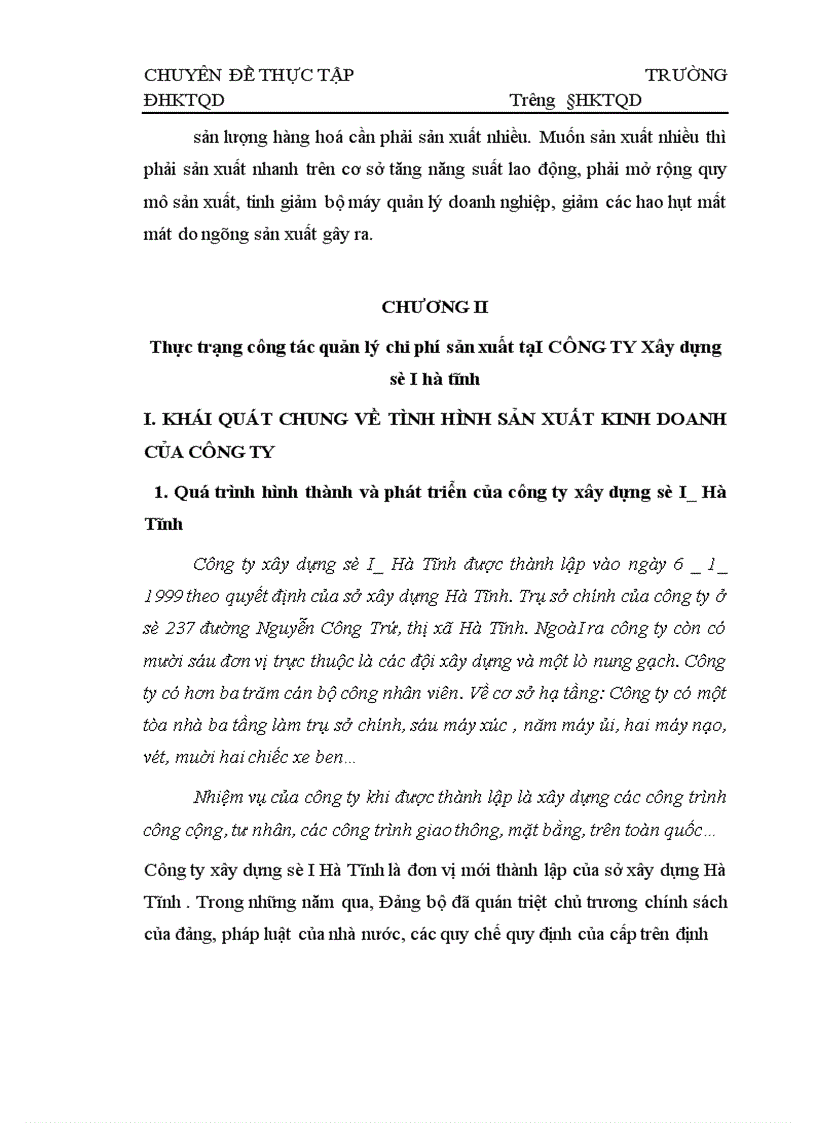 image for page Hoàn thiện công tác quản lý chi phí sản xuất tại công ty xây dung số I Hà Tĩnh 1