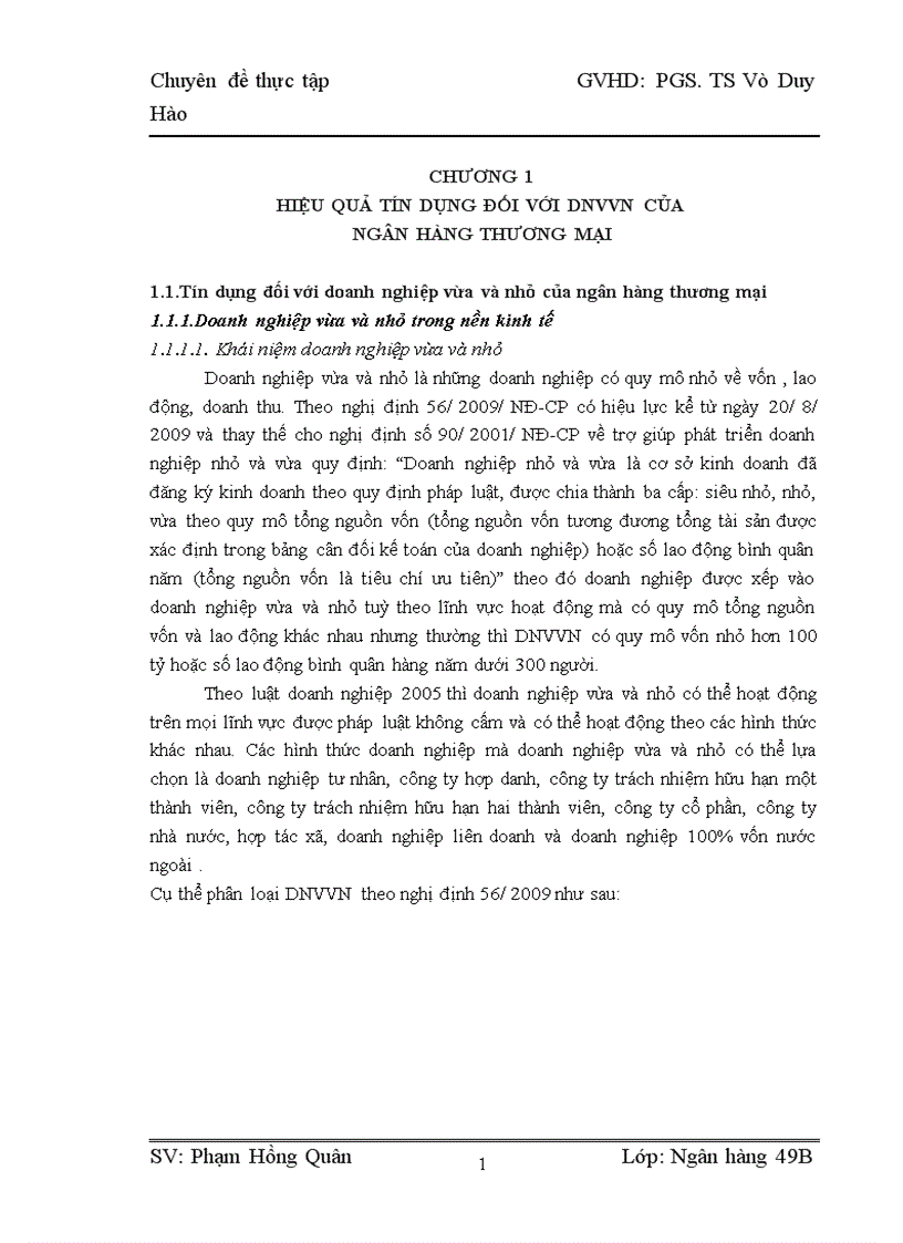 image for page Nâng cao hiệu quả tín dụng đối với doanh nghiệp vừa và nhỏ tại Ngân hàng TMCP Quân Đội 1