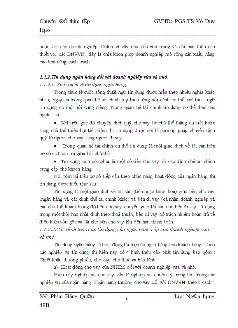 image for page Nâng cao hiệu quả tín dụng đối với doanh nghiệp vừa và nhỏ tại Ngân hàng TMCP Quân Đội 1