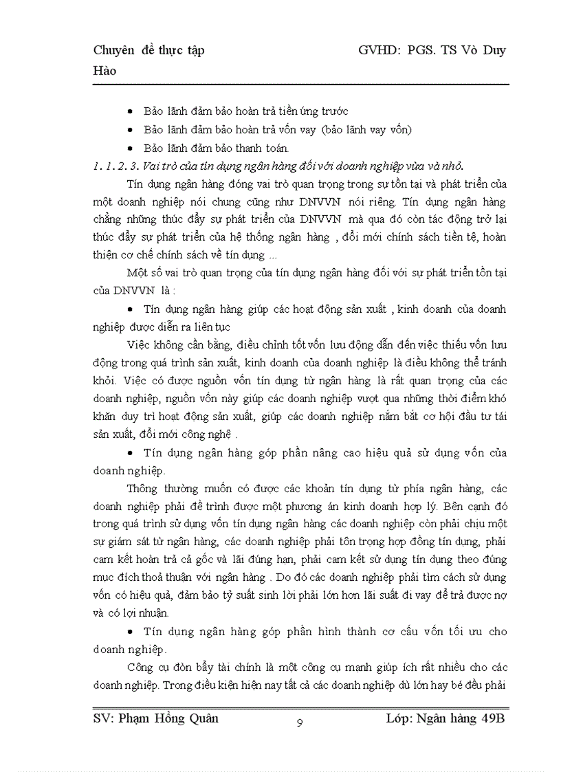 image for page Nâng cao hiệu quả tín dụng đối với doanh nghiệp vừa và nhỏ tại Ngân hàng TMCP Quân Đội 1