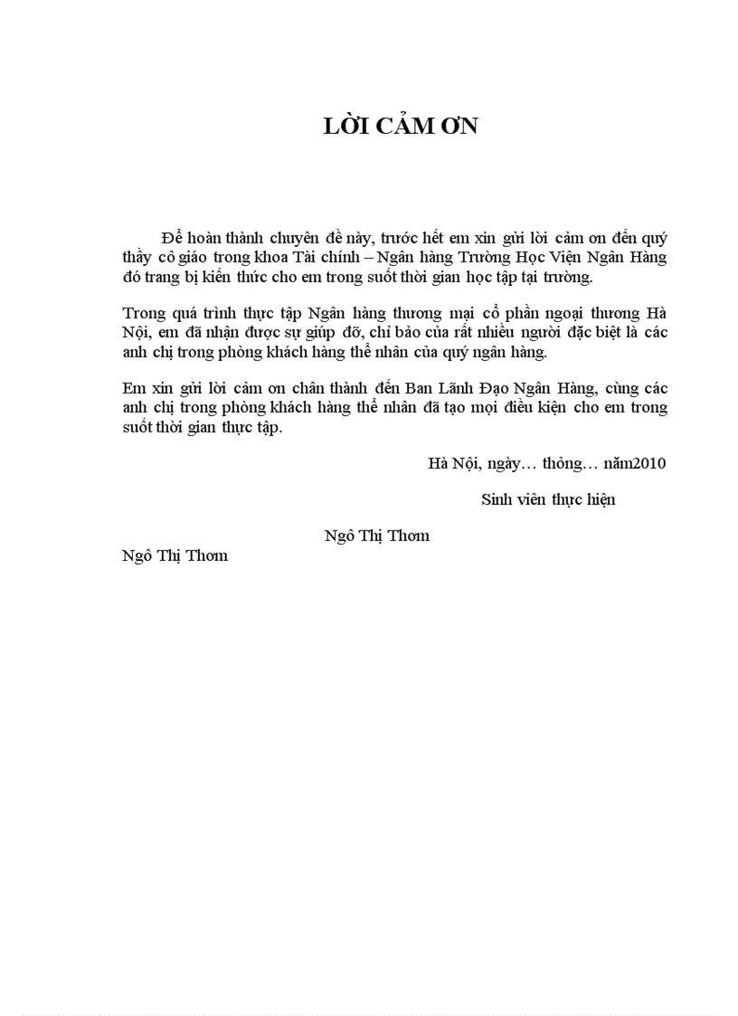 image for page Phát triển Cho vay tiêu dùng tại Ngân hàng TMCP Ngoại thương Hà Nội