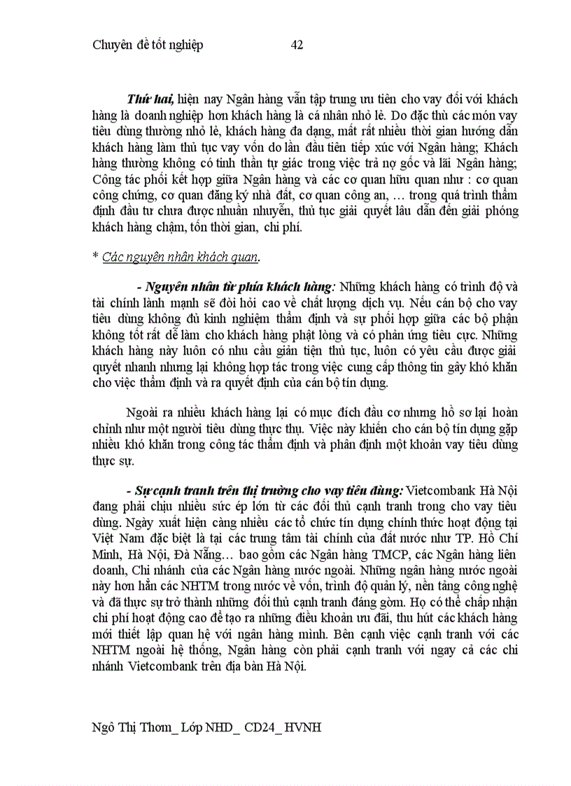 image for page Phát triển Cho vay tiêu dùng tại Ngân hàng TMCP Ngoại thương Hà Nội