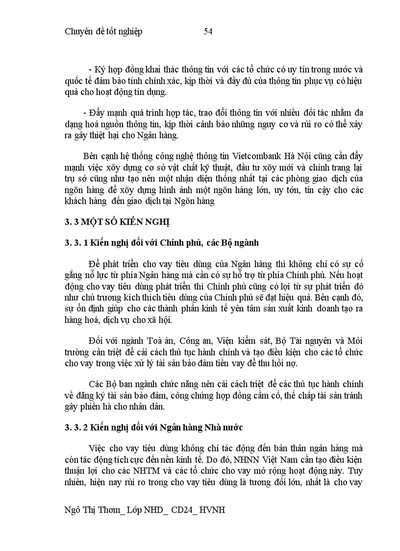 image for page Phát triển Cho vay tiêu dùng tại Ngân hàng TMCP Ngoại thương Hà Nội