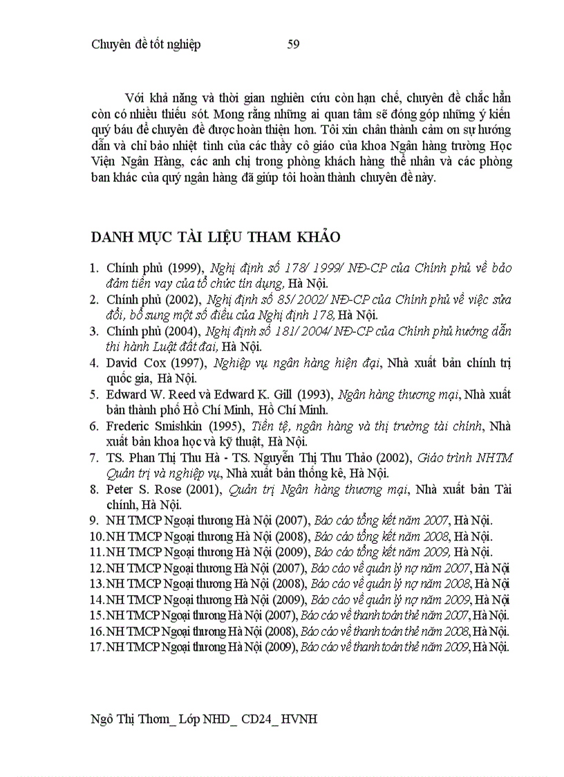 image for page Phát triển Cho vay tiêu dùng tại Ngân hàng TMCP Ngoại thương Hà Nội