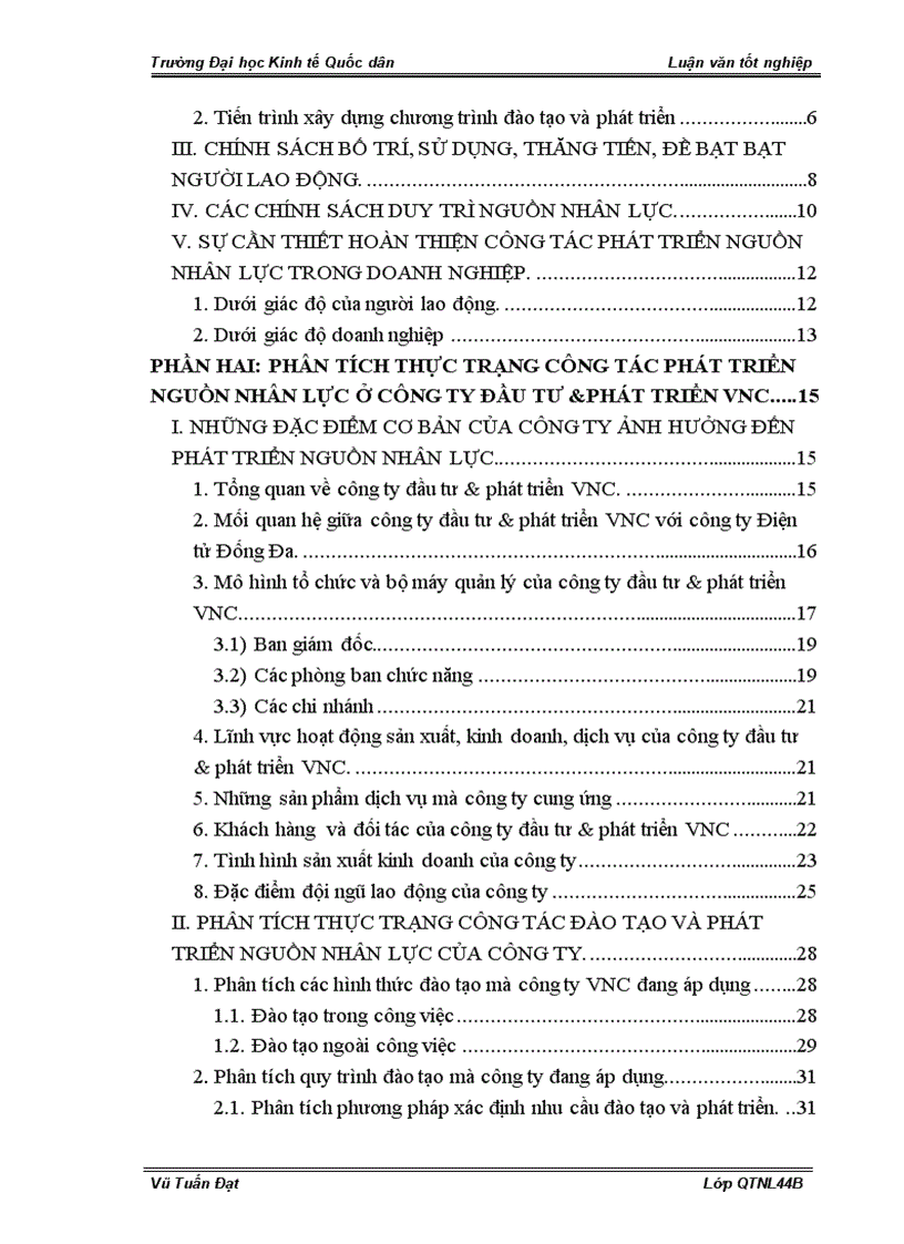 image for page Hoàn thiện công tác Phát triển nguồn nhân lực tại Công ty Đầu tư Phát triển VNC 1