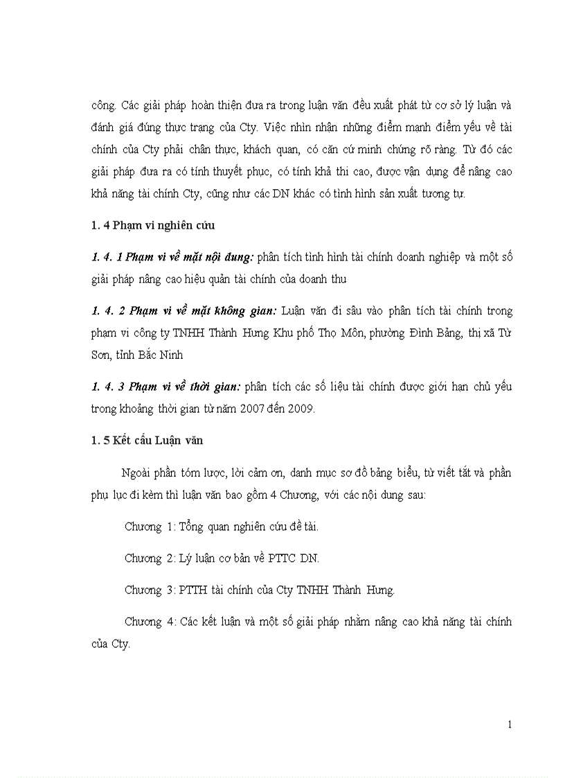 image for page Phân tích tình hình tài chính DN và một số giải pháp nhằm nâng cao khả năng tài chính của Cty TNHH Thành Hưng