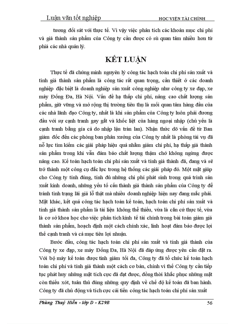 image for page Tổ chức công tác kế toán tập hợp chi phí sản xuất và tính giá thành sản phẩm ở Công ty xe đạp xe máy Đống Đa Hà Nội 1