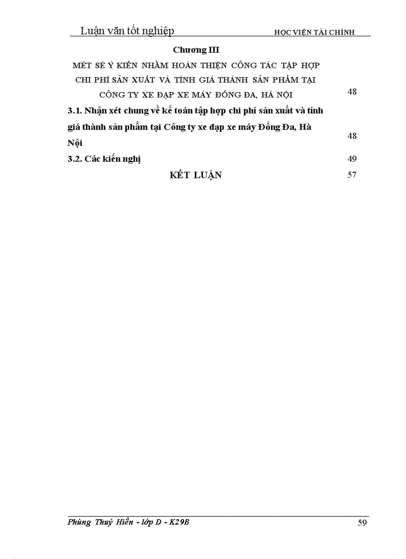 image for page Tổ chức công tác kế toán tập hợp chi phí sản xuất và tính giá thành sản phẩm ở Công ty xe đạp xe máy Đống Đa Hà Nội 1