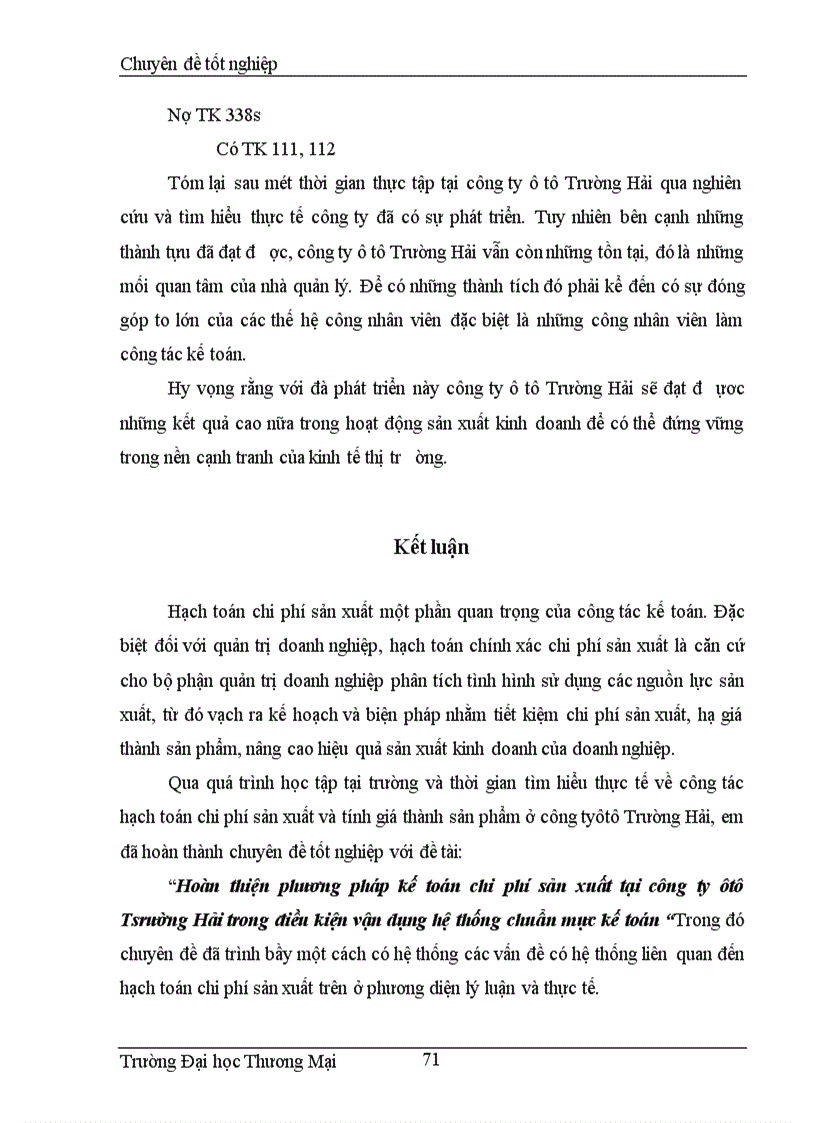 image for page Hoàn thiện phương pháp kế toán chi phí sản xuất tại công ty ôtô Trường Hải trong điều kiện vận dụng hệ thống chuẩn mực kế toán 1