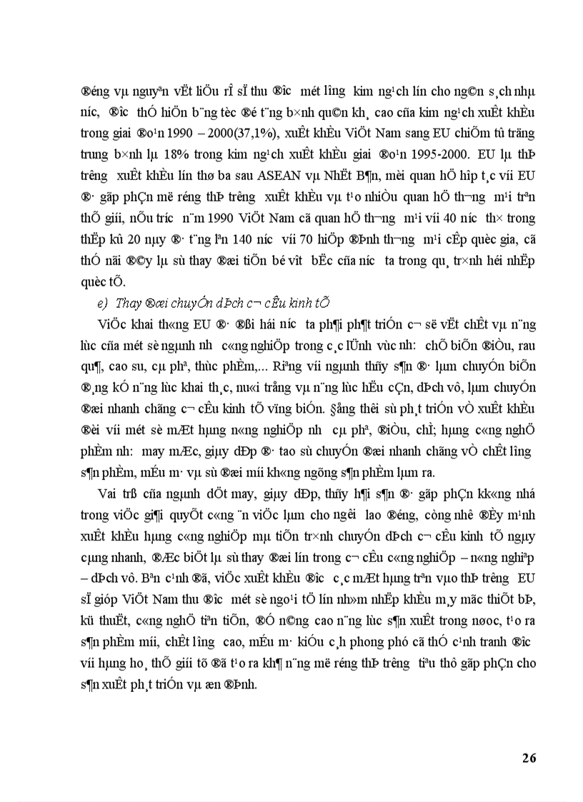 image for page Một số giải pháp thúc đẩy hoạt động xuất khẩu hàng hoá của Việt Nam sang thị trường EU giai đoạn 2001 2010