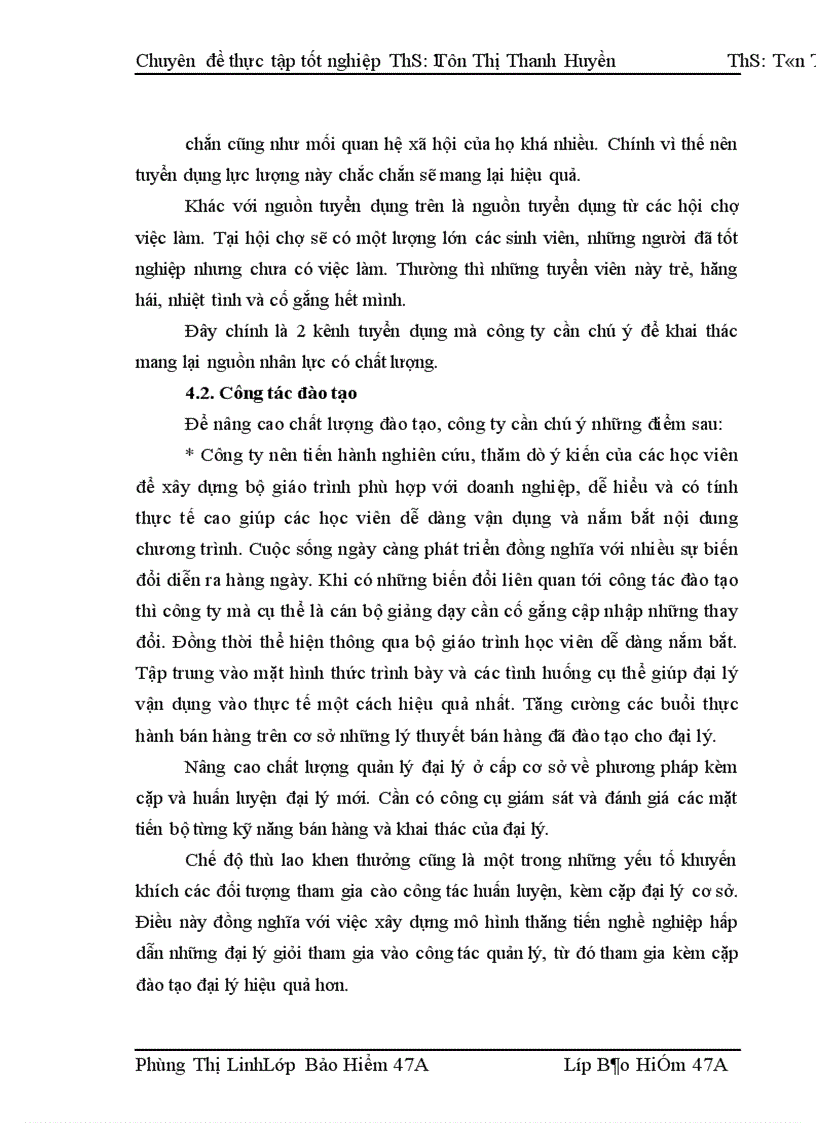 image for page Thực trạng công tác tuyển dụng và đào tạo đại lý tại Bảo Việt Nhân Thọ Hà Nội 1