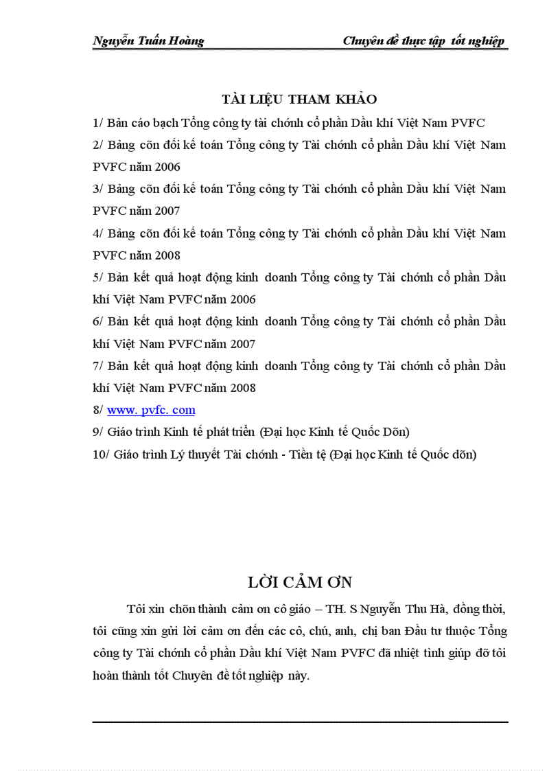 image for page Thực trạng và giải pháp nhằm nâng cao hiệu quả sử dụng vốn tại Tổng công ty tài chính cổ phần Dầu khí Việt Nam PVFC 1