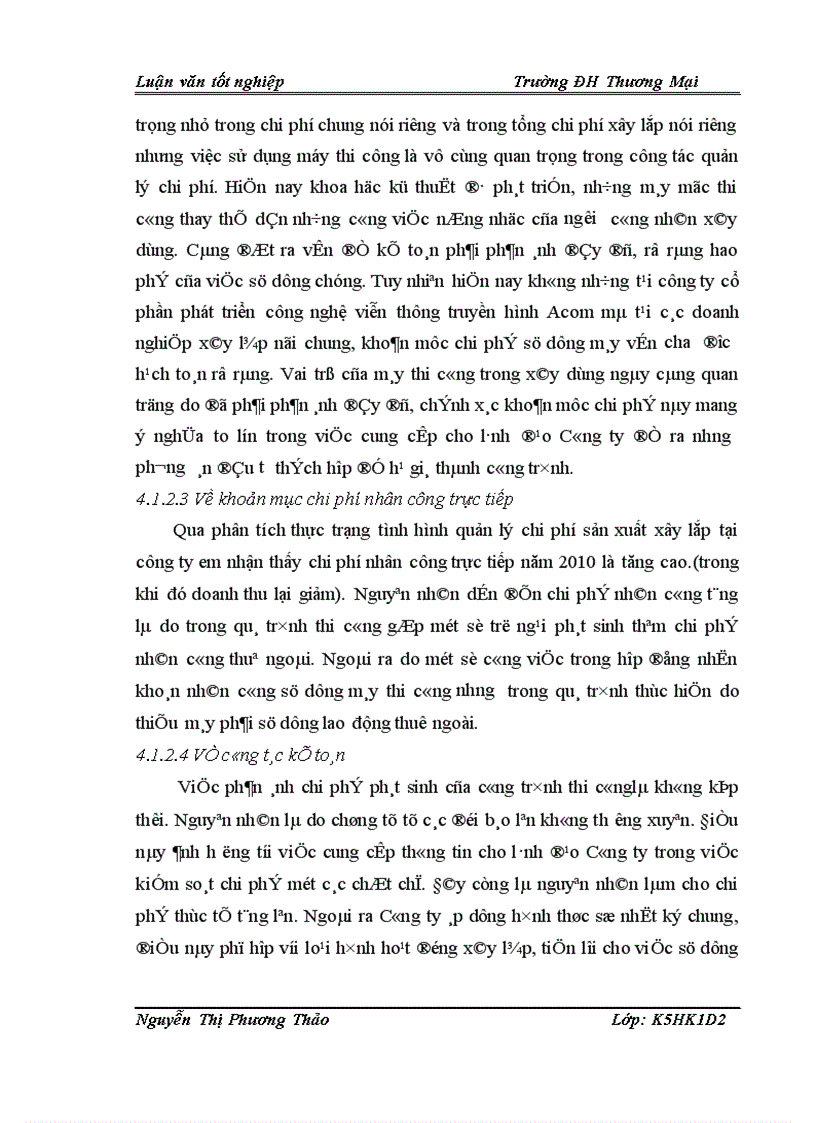 image for page Quản lý chi phí xây lắp tại Công ty cổ phần đầu tư và phát triển công nghệ viễn thông truyền hình Acom 1